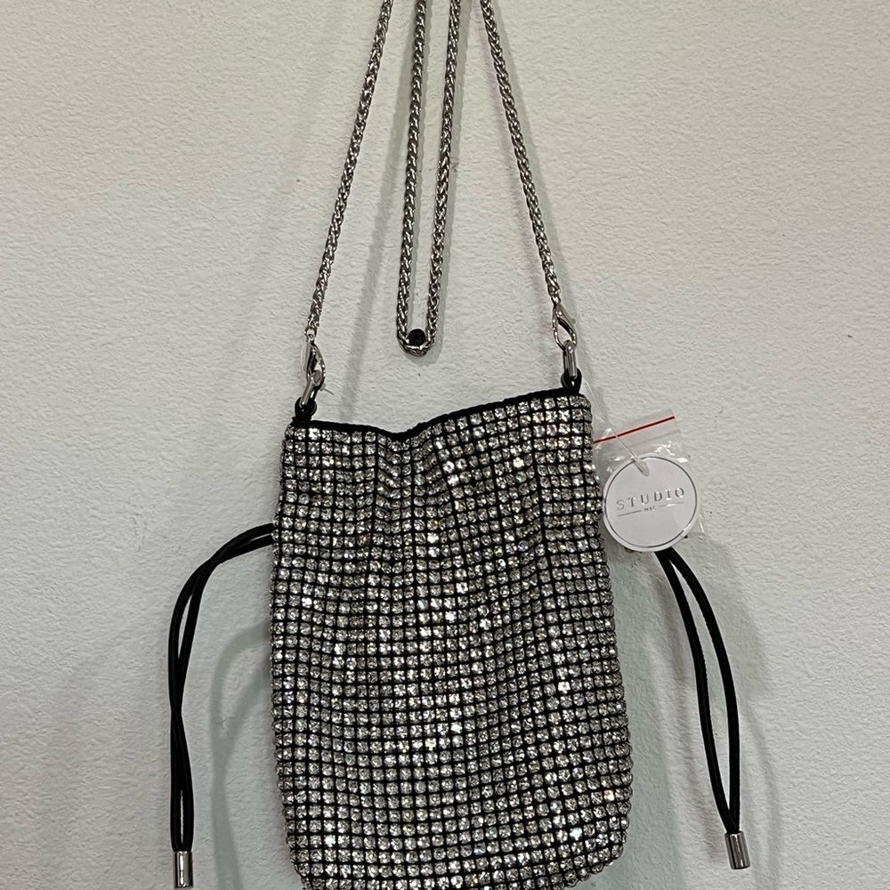Silver Rhinestone Crossbody Bag - Picture 2 of 4
